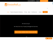 Tablet Screenshot of fourandhalf.com